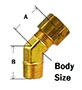 Compression 45 Degree Elbow Diagram